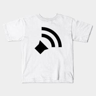 Simple Audio Icon - Black Kids T-Shirt